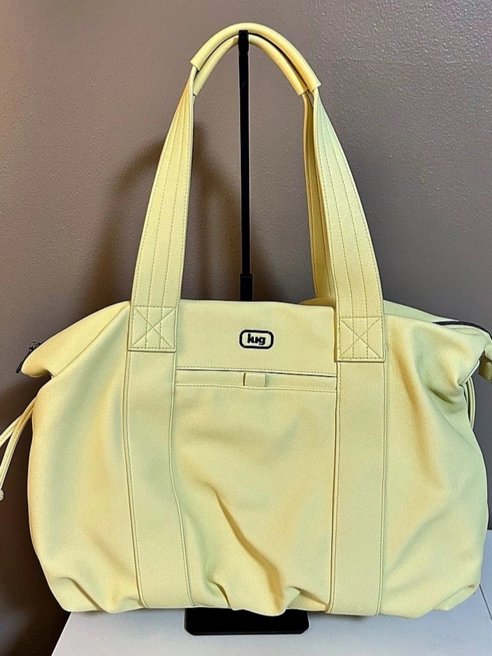 Lug Piper Matte Lux VL Yellow Convertible Hobo Tote Bag NWOT